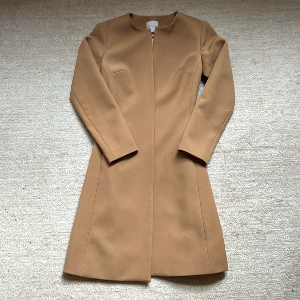 Laws of Motion The Vice Open Blazer Camel Coat Small